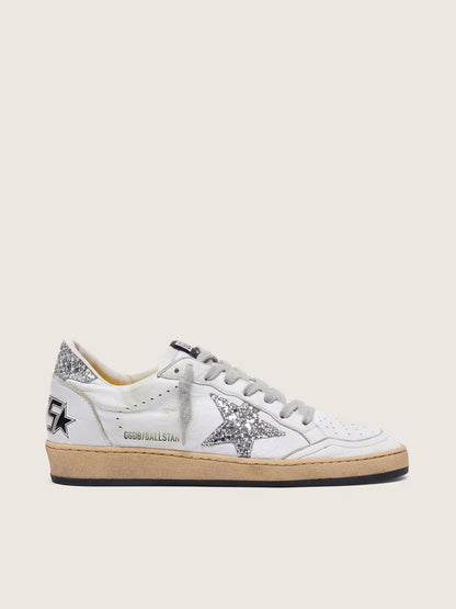 Ball Star femme en nappa avec étoile blanche et contrefort pailleté